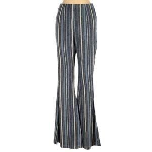 Free People Retro Stripe Small Blue Flares